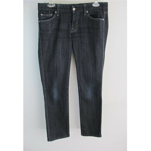 7 for all Mankind Jeans Womens Size 29 (31 x 29) Kate Straight Leg Dark Wash EUC - Picture 1 of 8